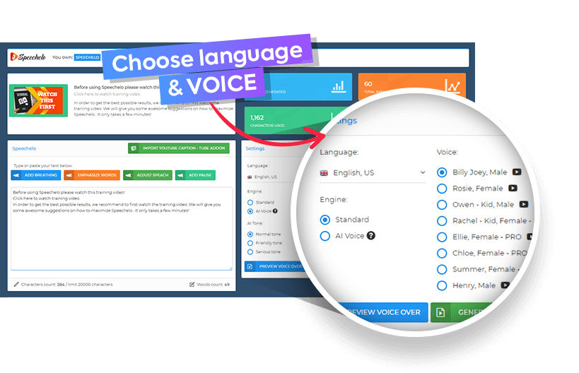 Speechelo. Voice engine